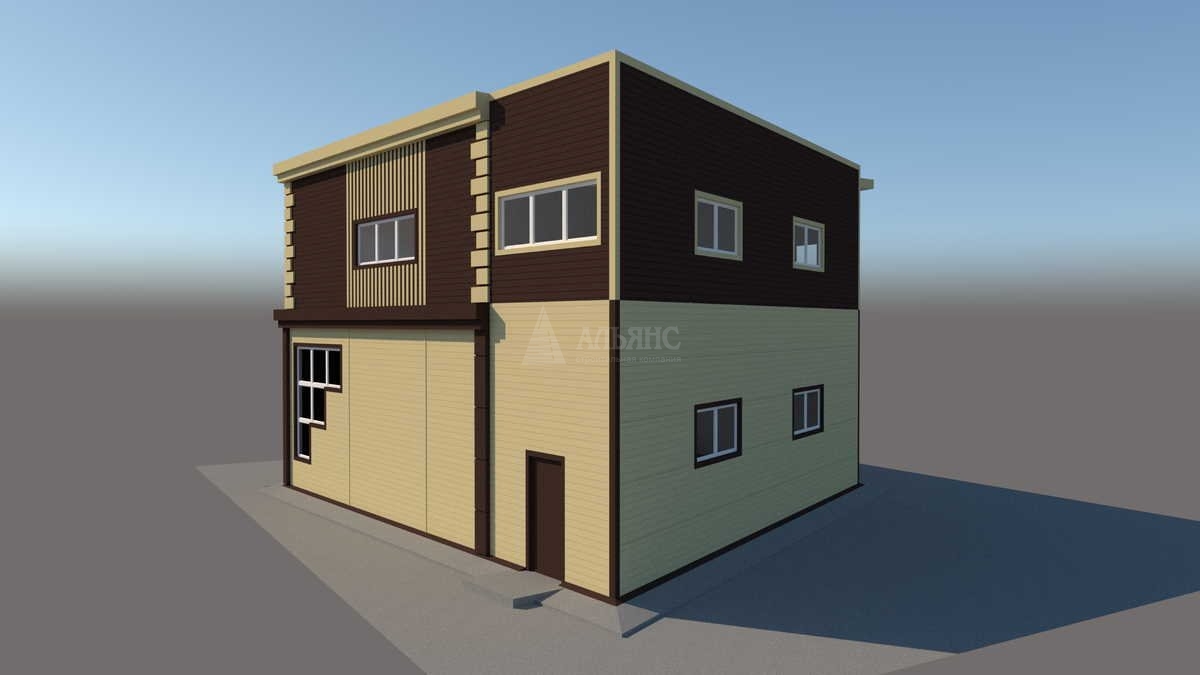 3D визуализация Склад-ангар из сэндвич-панелей - фото 10