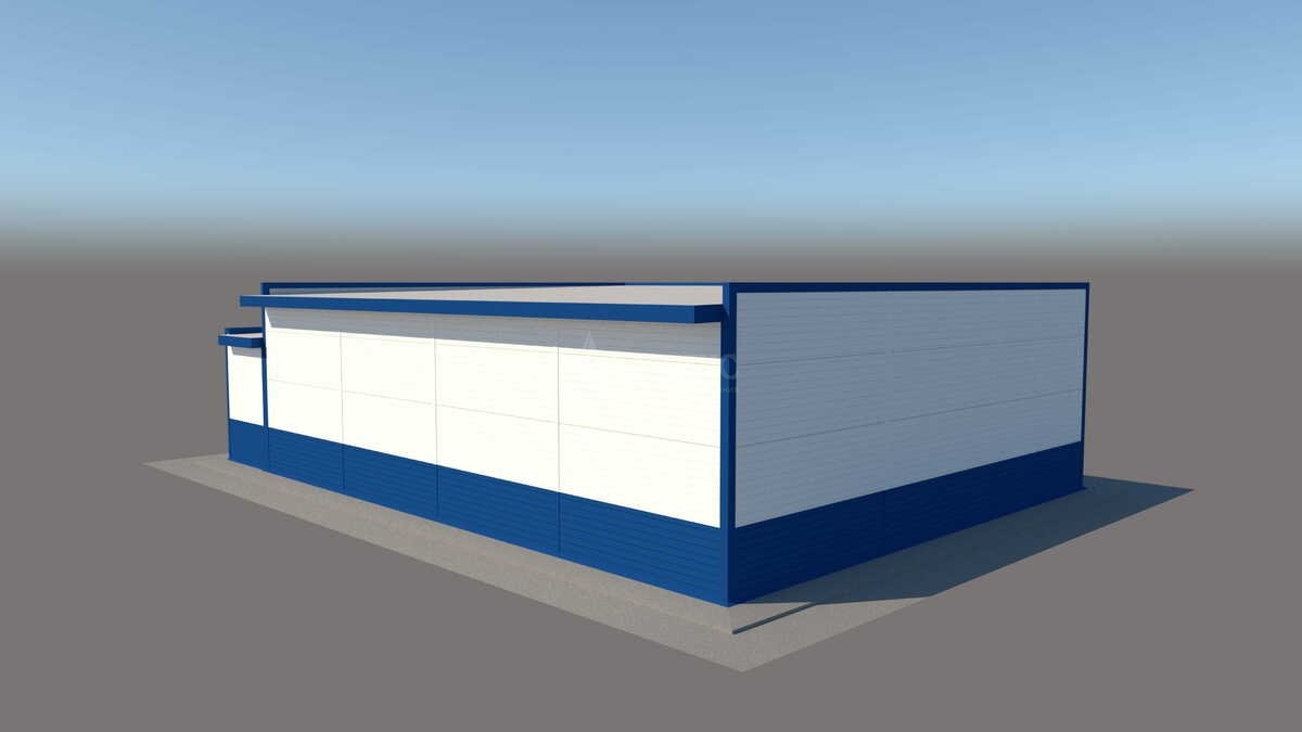 3D визуализация Магазин из сэндвич-панелей - фото 11