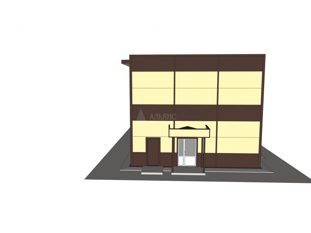 3D визуализация Проект ангара-склада из сэндвич-панелей - фото 9