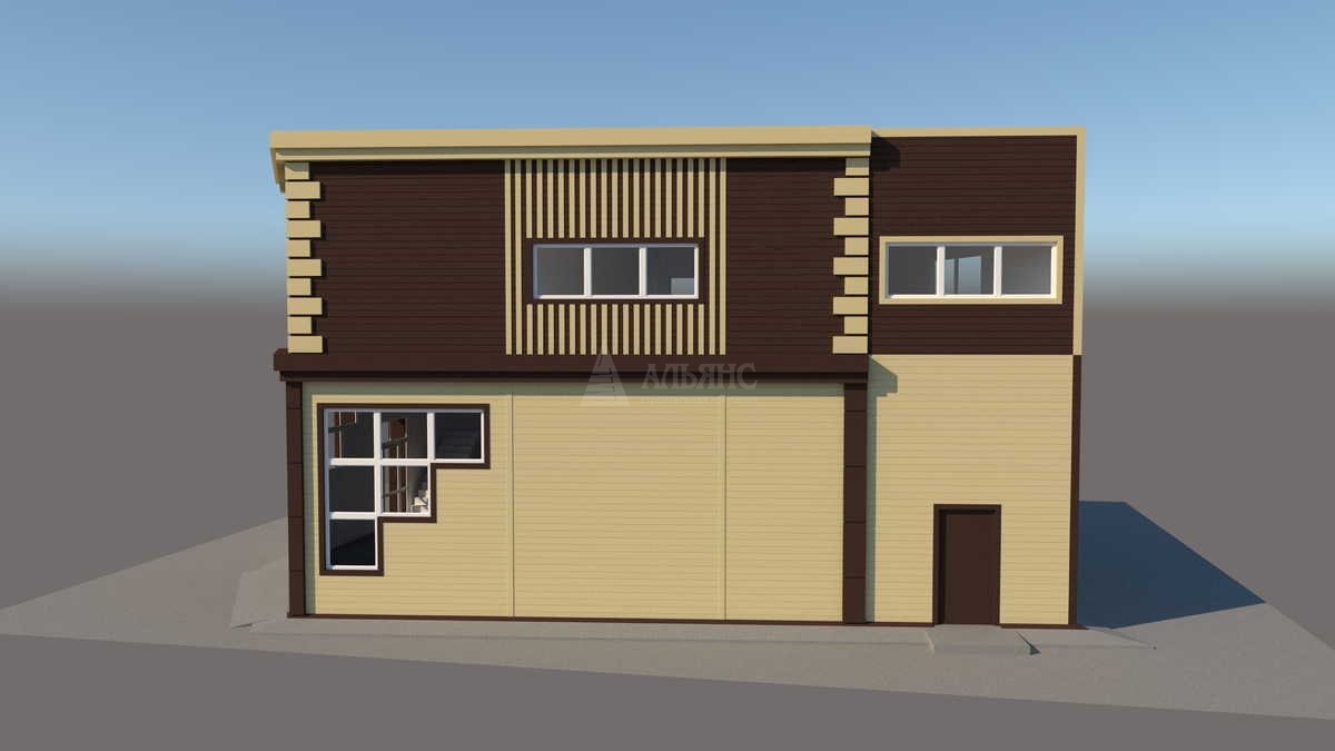 3D визуализация Склад-ангар из сэндвич-панелей - фото 9