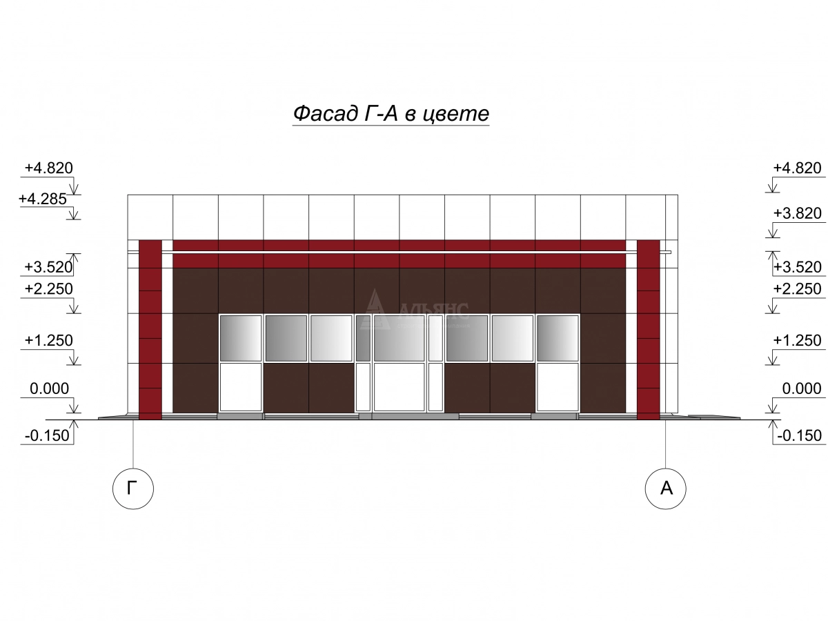 Планировка Шиномонтаж из сэндвич панелей -  фото 2
